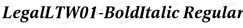 LegalLTW01-BoldItalic Regular字体转换